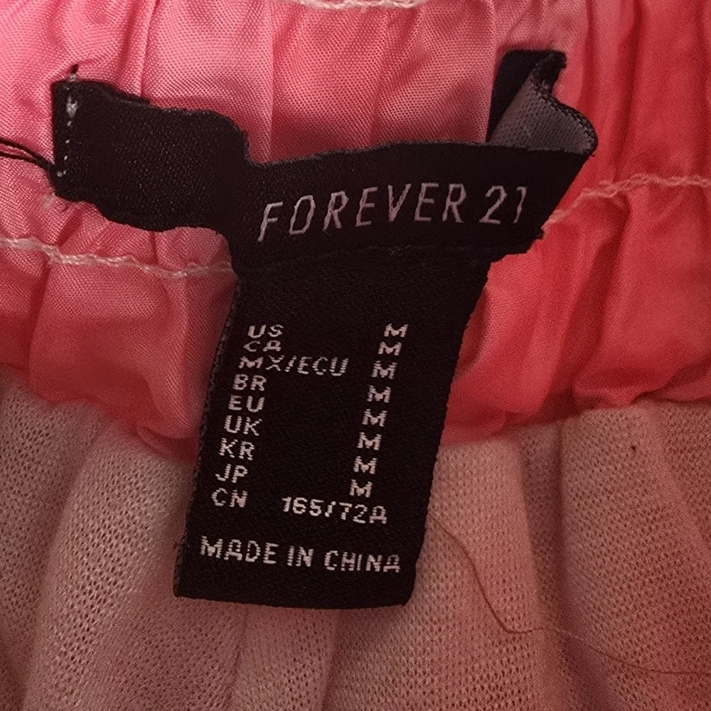 Forever 21 Pink Joggers with Elastic Waist and Cuffed Ankle